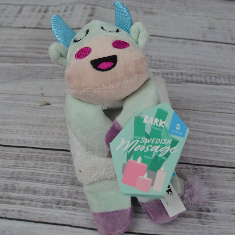 Bark Box Swedish Moosage Squeaker Crinkle Small 0-20Lb Dog Toy NWT